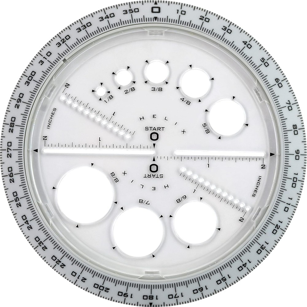 Angle and Circle Maker with Integrated Circle Templates, 360 Degree, 6 Inch /...