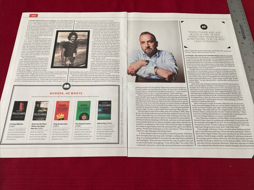 Writer George Pelecanos 8-page 2018 Print Article
