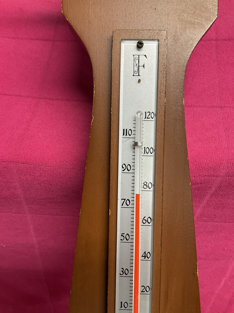 Vintage Jason Barometer Thermometer Humidity Hygrometer Solid Wood Brass