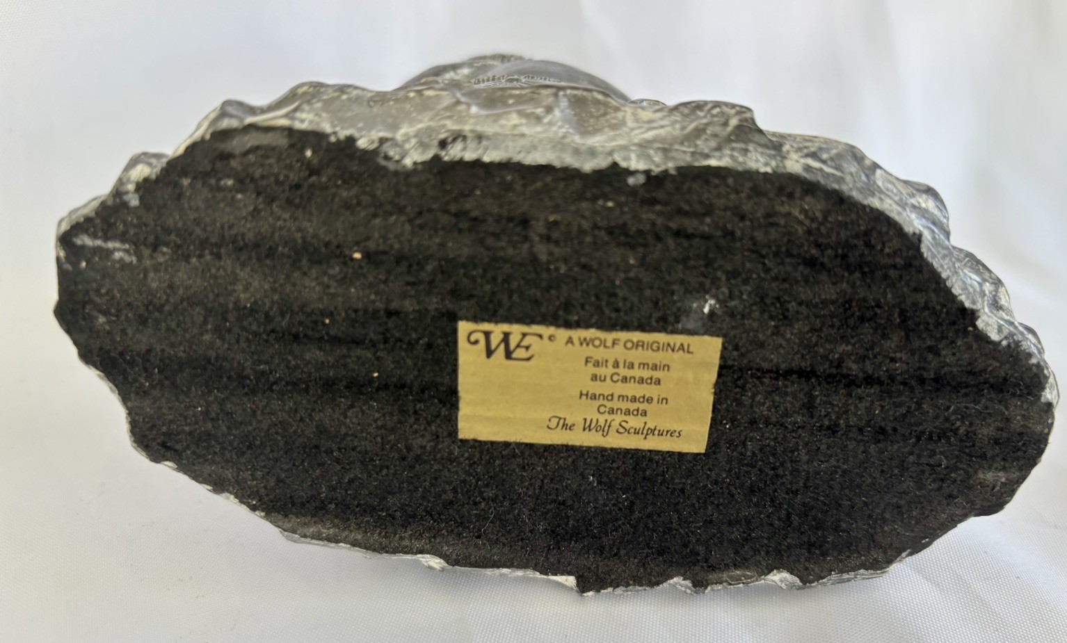 A Wolf Original Soap Stone Sculpture Inuit Man and Woman Canoes 5” Figurine