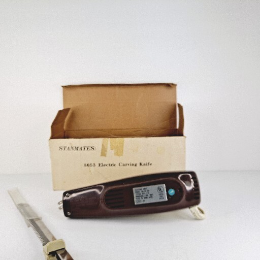 Vintage Stanmates 8053 Electric Carving Knife Model EK-100 With Box HK* TURNS ON