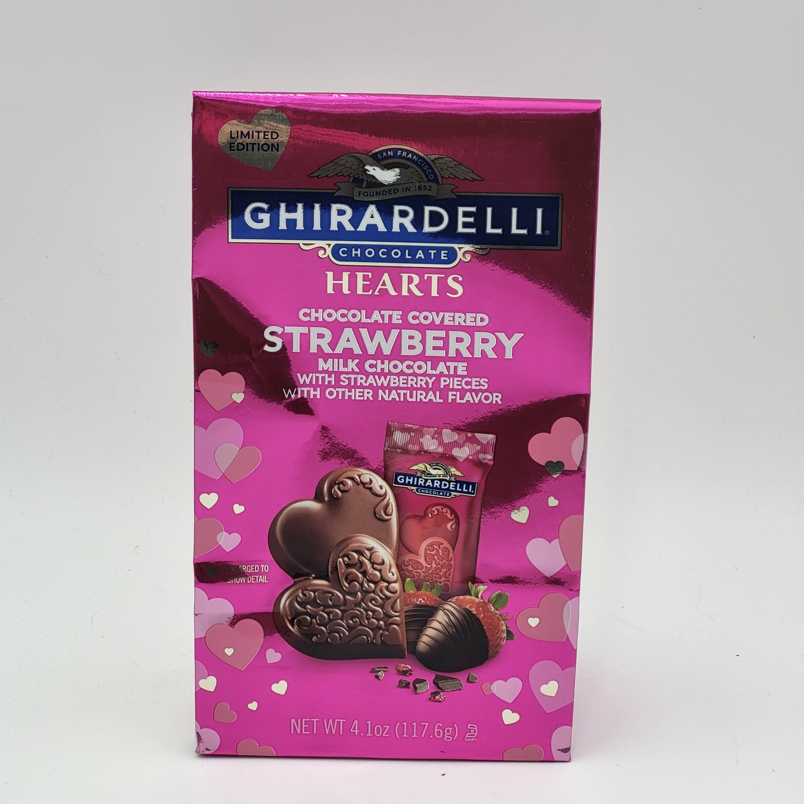 Ghirardelli Hearts Chocolate Covered Strawberry Milk Chocolate 4.1oz BB 10/2026