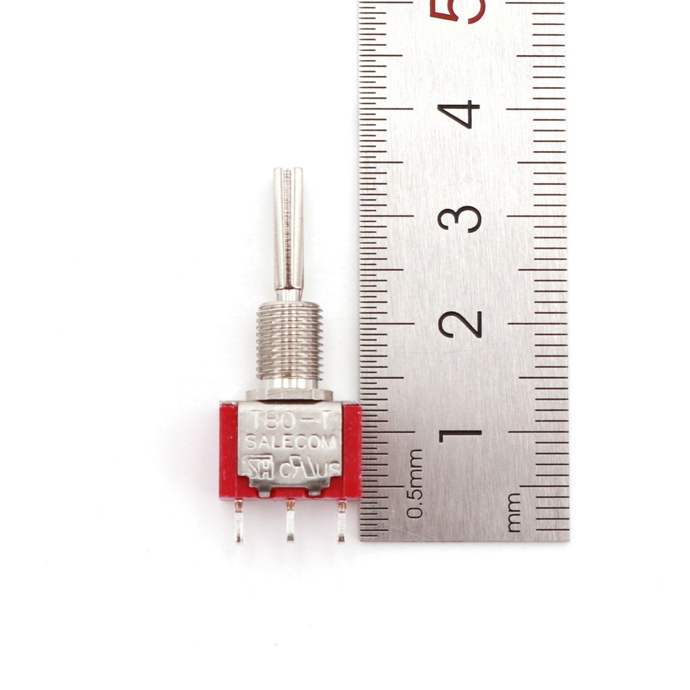 10Pcs SH T8014-U Flat Handle 3Pin ON-OFF-ON 3-Position SPDT Mini Toggle Switch