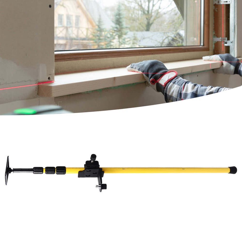 2.8M Leveling Telescoping Pole Adjustable Mounting Pole For Line Lasers