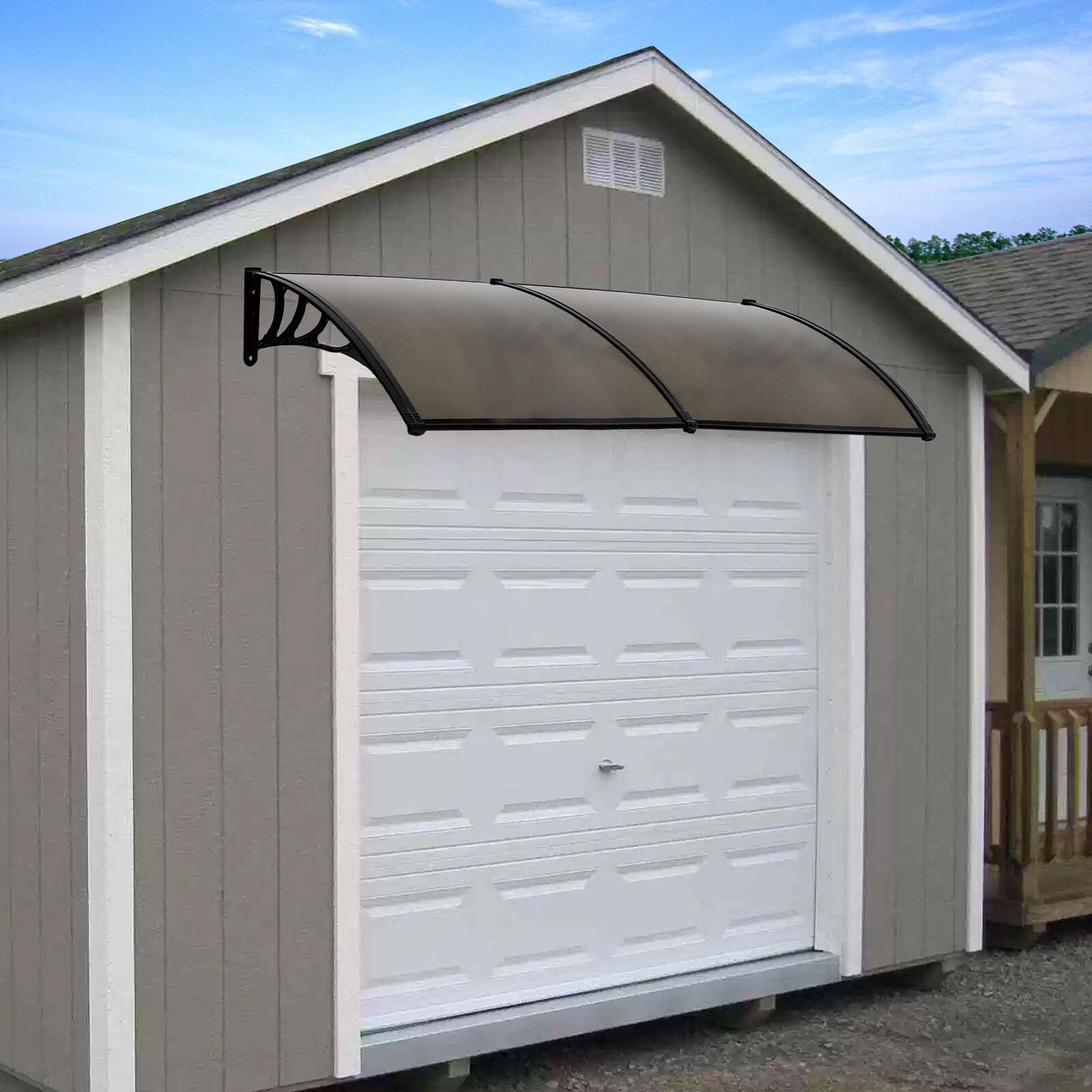 40 x 80 Window Awning Door Canopy Polycarbonate Cover, Brown