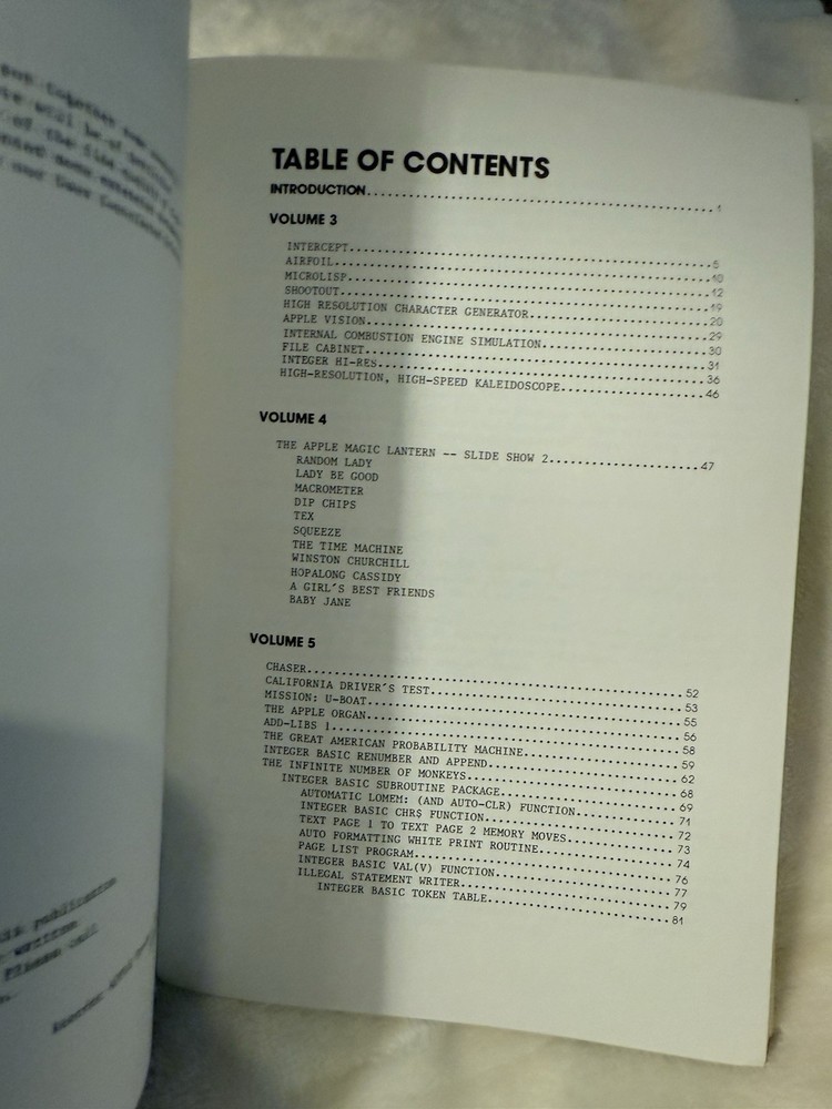 1978 Apple Software Bank Contributed Programs Vol 3-5 Bonus Issue Vintage Book
