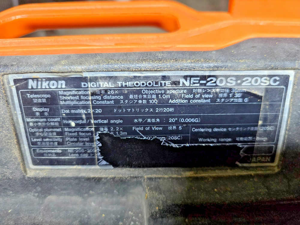 Nikon Theodolite NE-20S Untested