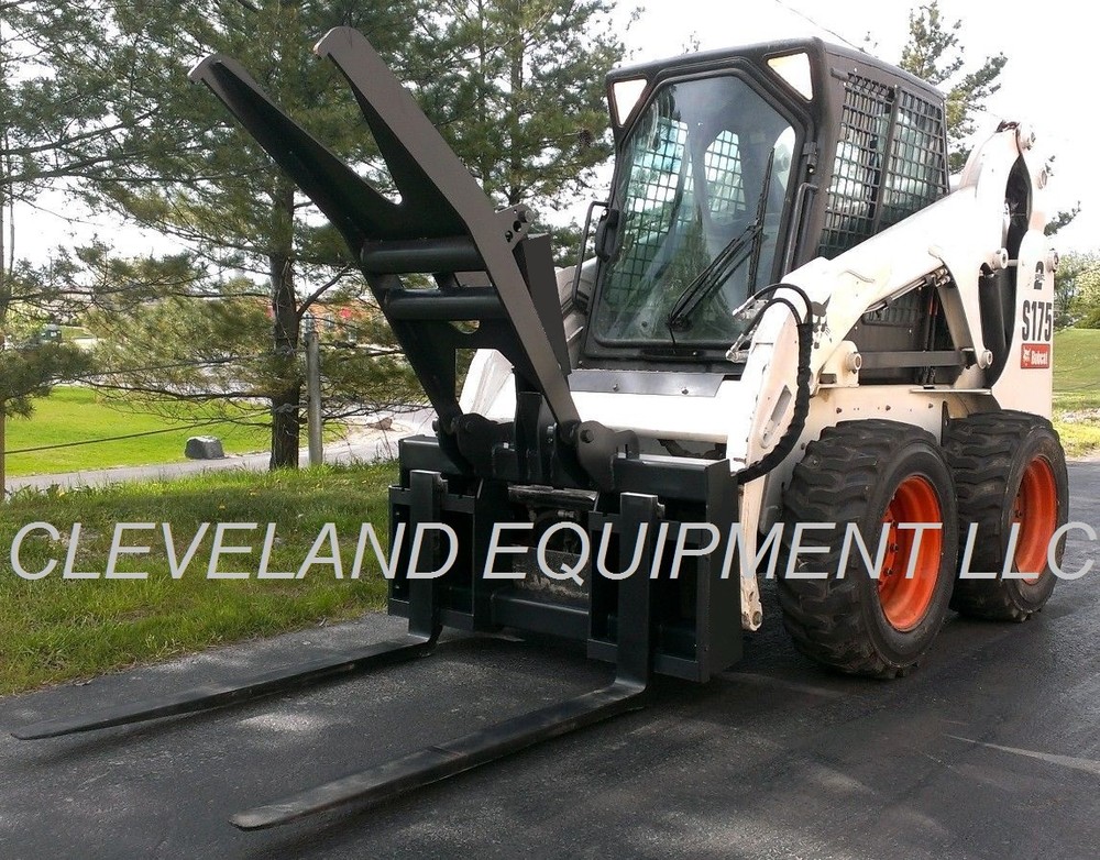 NEW ADJUSTABLE FORK GRAPPLE ATTACHMENT Skid Steer Loader Compact Tractor Pallet