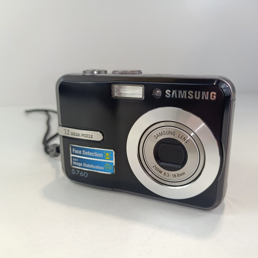 Samsung Digimax S760 7.2MP Compact Digital Camera Black Tested