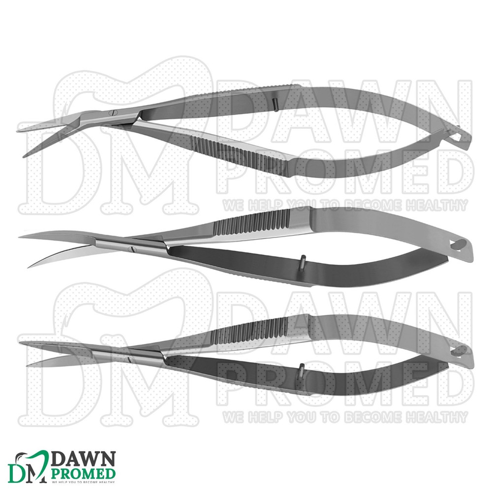3 Pcs Micro Iris Scissors 4.5" STR, CVD & ANG Ophthalmic & Lab Instruments Set