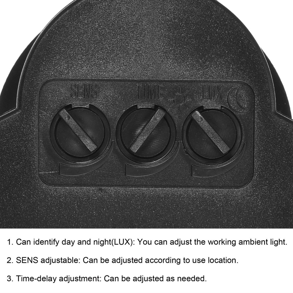 Motion Sensor AC110-240V Infrared PIR Detector Switch Wall Mount Black