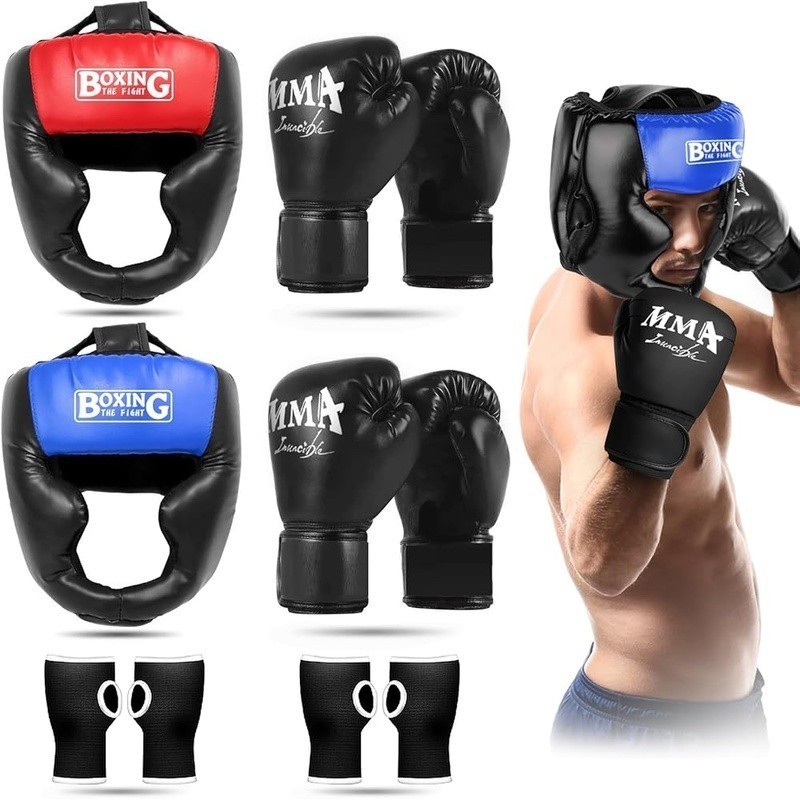 Boxing Headgear Adjustable Protective Lightweight Breathable Training Equipment