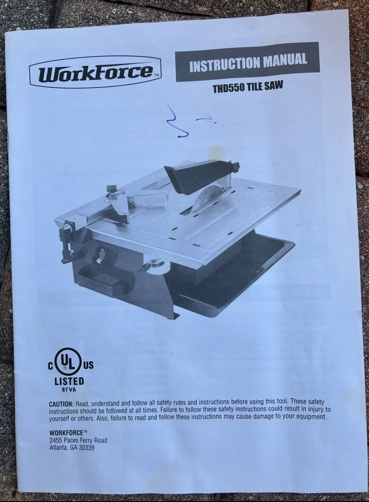 Workforce THD550 7-inch Wet Tile Sawa