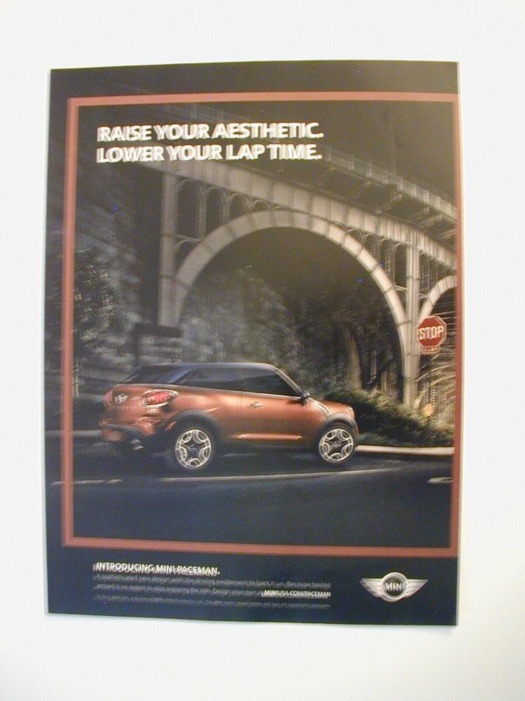 2013 Mini Cooper Introducing Mini Paceman Raise Your Aesthetic. PRINT AD L059
