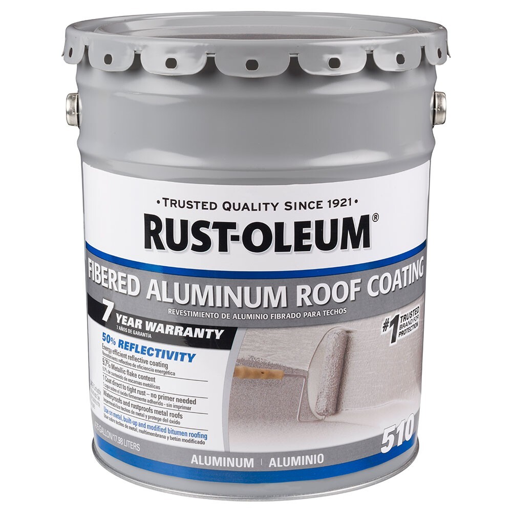 Rust-Oleum 301997 510 Fibered Aluminum Roof Coating 5 gal
