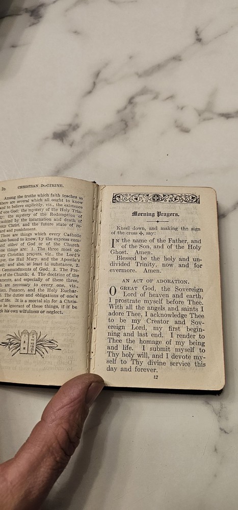 Antique Catholic Prayer Book Dated 1891