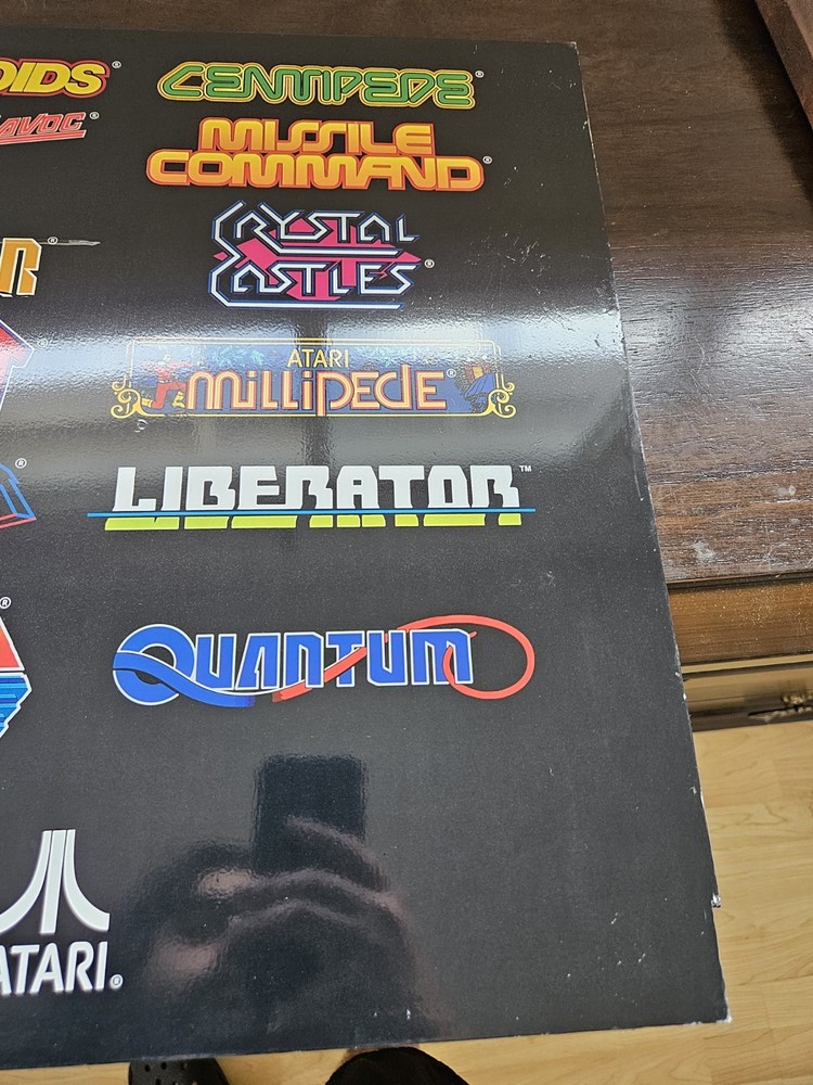 Arcade1Up Atari Deluxe 12-In-1 Arcade Machine Replacement Game Sign Only