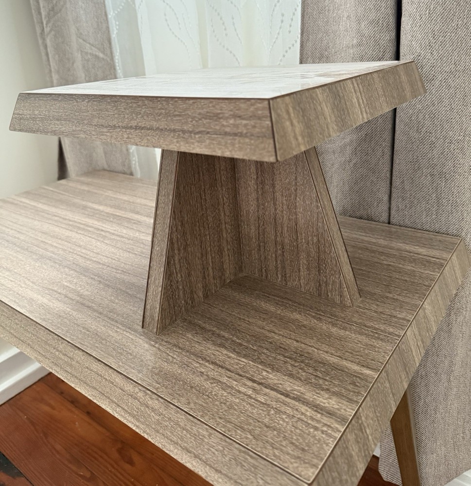 Mid Century Table/ Vintage Telephone Table/rustic table/End Table/ Two Tier Step