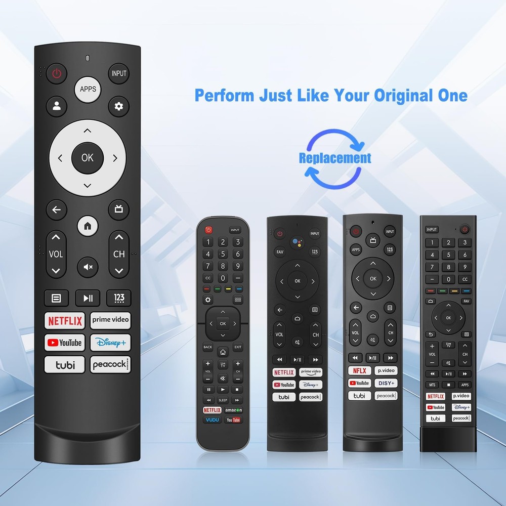 【2Pack】 Original Replacement for Hisense TV Remote Control, normal, black