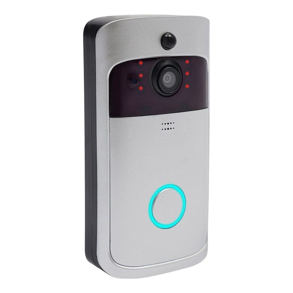 Wireless Security Smart WiFi Doorbell Intercom Video Camera Door Bell V5 Silver