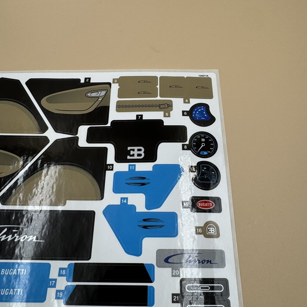 LEGO Technic Bugatti Chiron 42083 Sticker Sheet - New Never Used Authentic