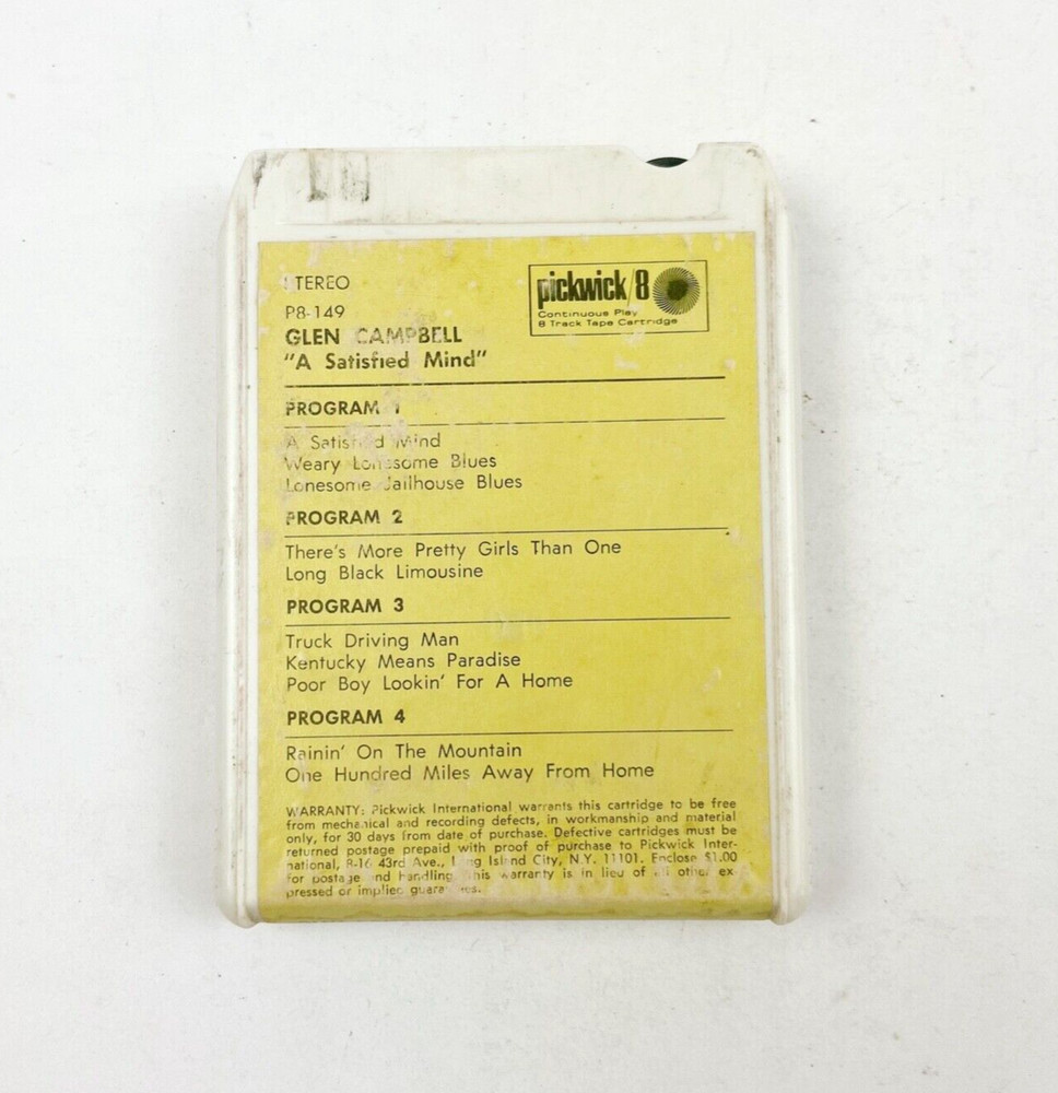 Glen Campbell A Satisfied Mind Pickwick P8-149 Untested