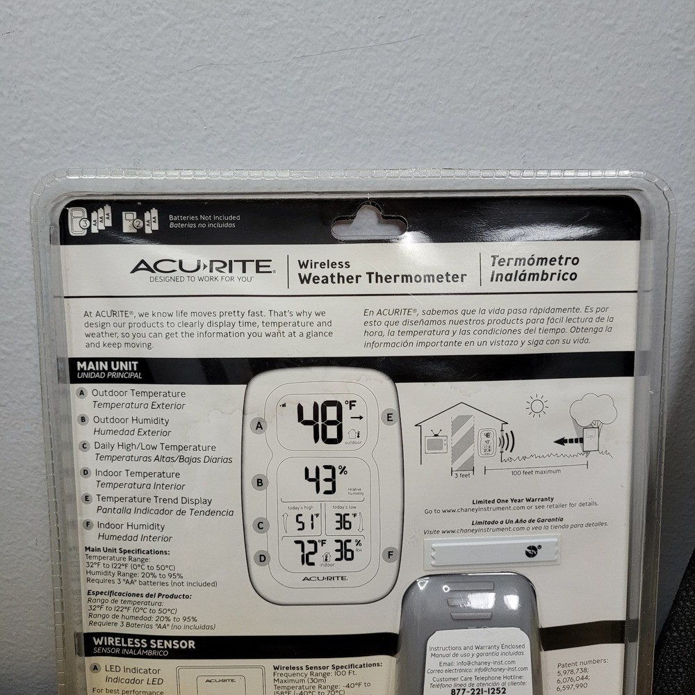 Acurite Wireless Weather Thermometer 2007 Sealed