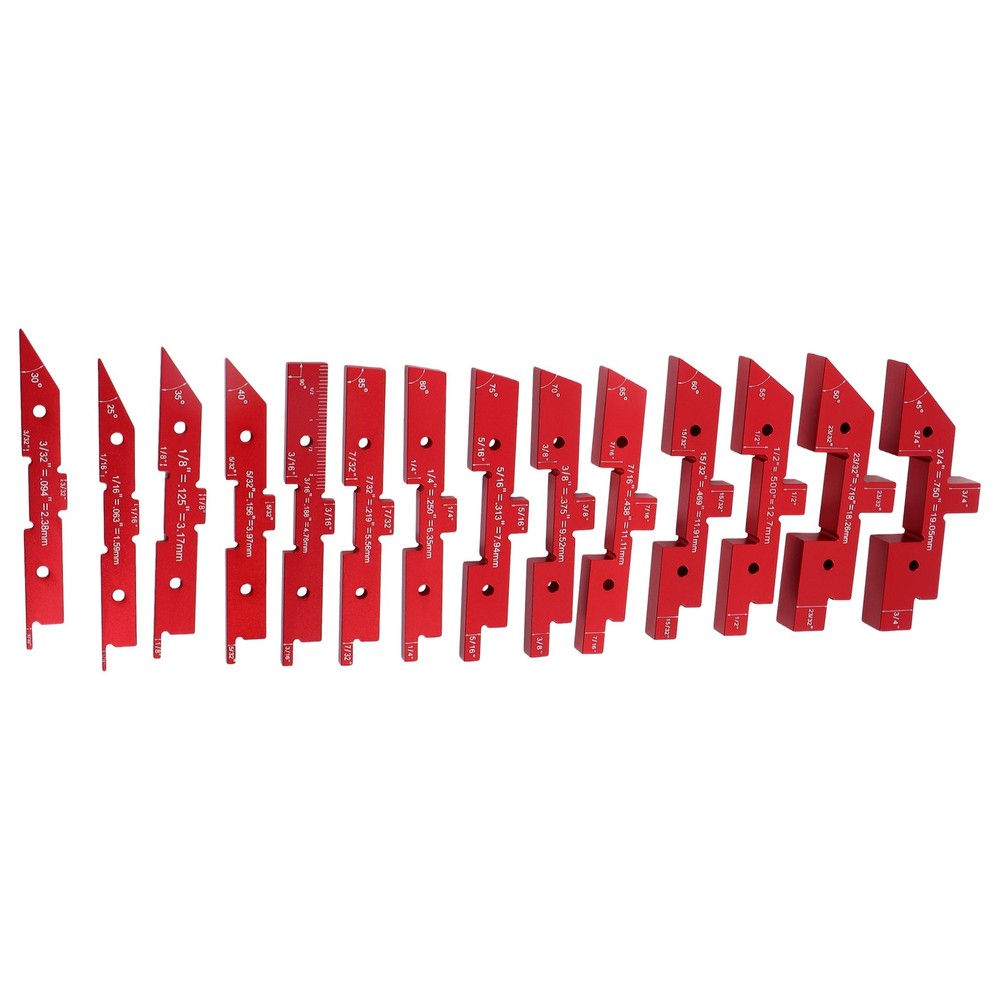 14 Pack Setup Blocks Precision Aluminum Height Gauge Router Table Setup Bars