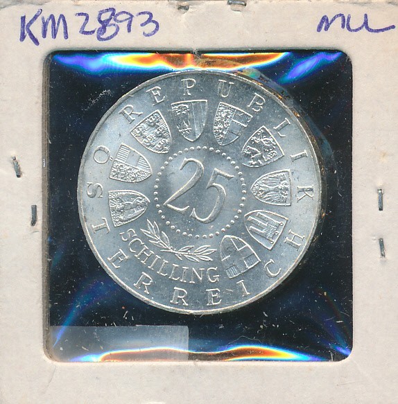 AUSTRIA - 1963 - - 25 SCHILLING - SILVER BU - #3023