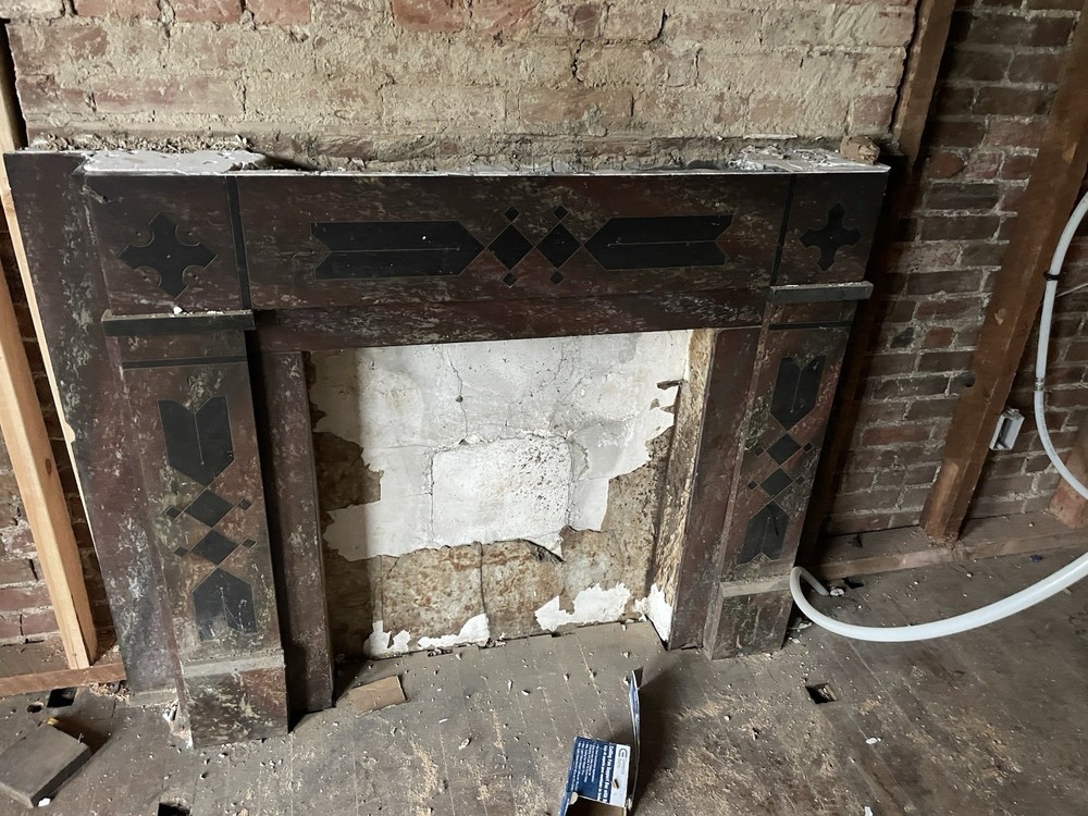 Circa 1890 Soapstone Fire Place Complete Set