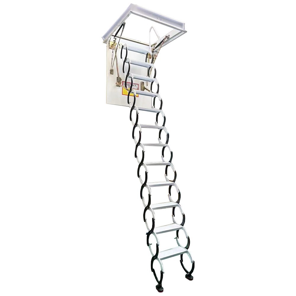 Ceiling Ladder Stairs 39.37x27.56'' Frame PullDown Extension Folding Attic Stair