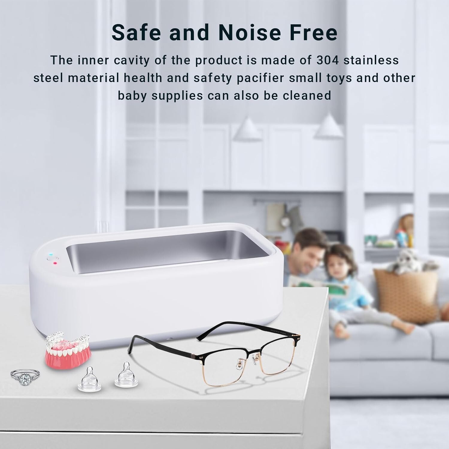 Ultrasonic Jewelry Cleaner Denture Glass Watch Ring Bath Tank Cleaning Machine