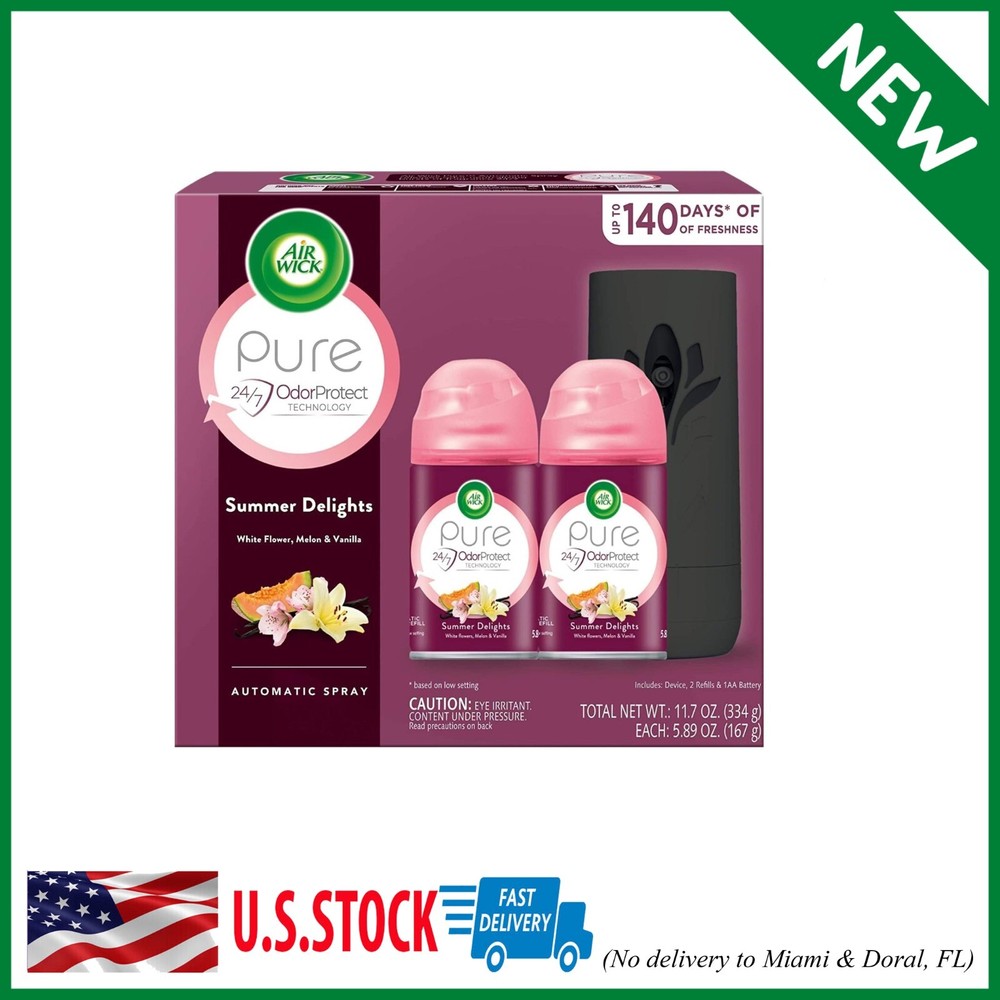 Air Wick Freshmatic Automatic Spray Kit Dispenser (Gadget + 2 Refills)