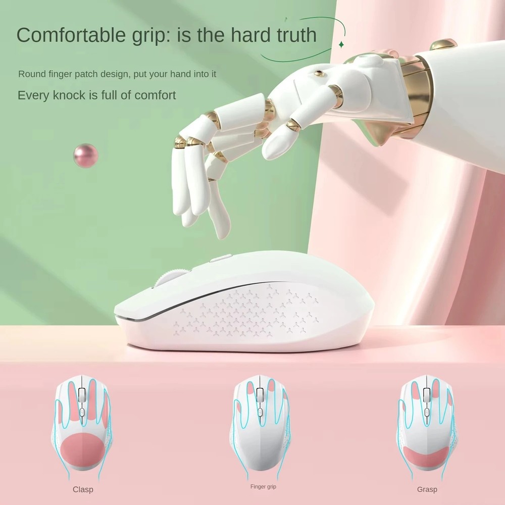 Wireless Bluetooth 5.2 Mouse Dual Mode USB Silent 1600 DPI Rechargeable