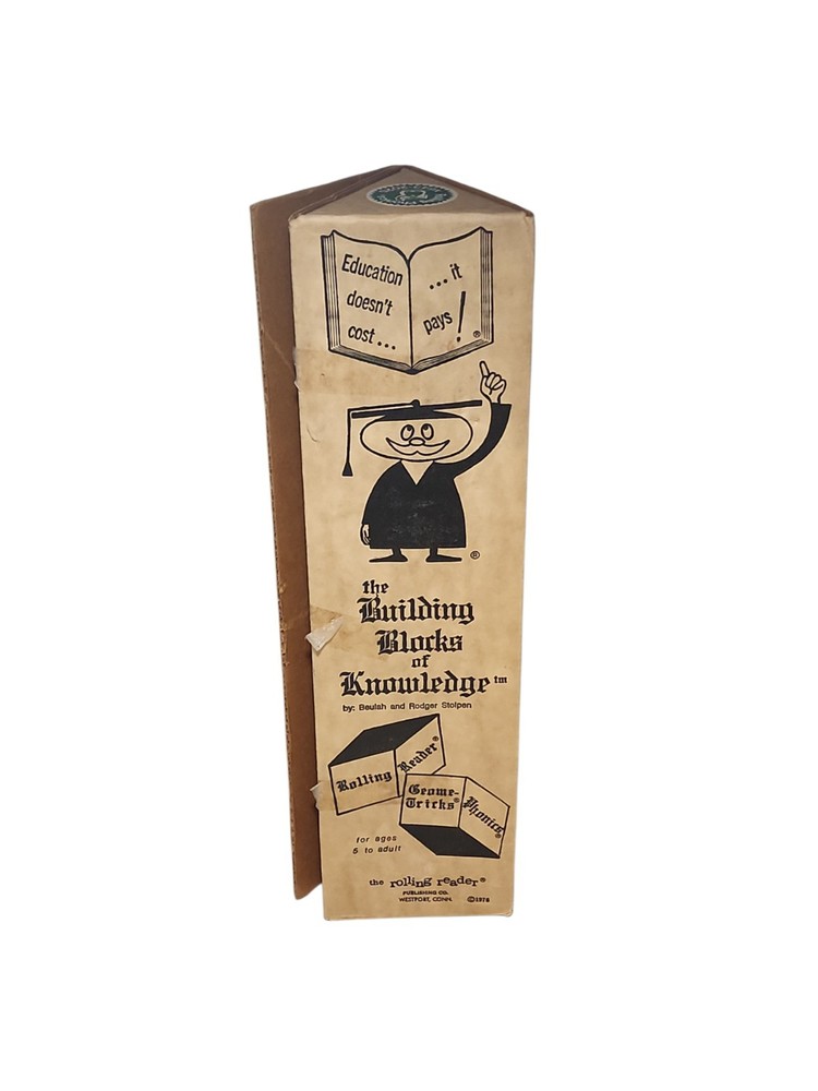 Vintage Building Blocks Of Knowledge Rolling Phonics Reader Game 1976