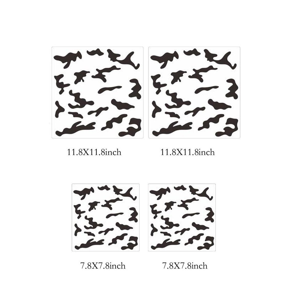 4PCS Camo Stencils Camo Stencil Kit for Spray Paint Camouflage Pattern Stenci...