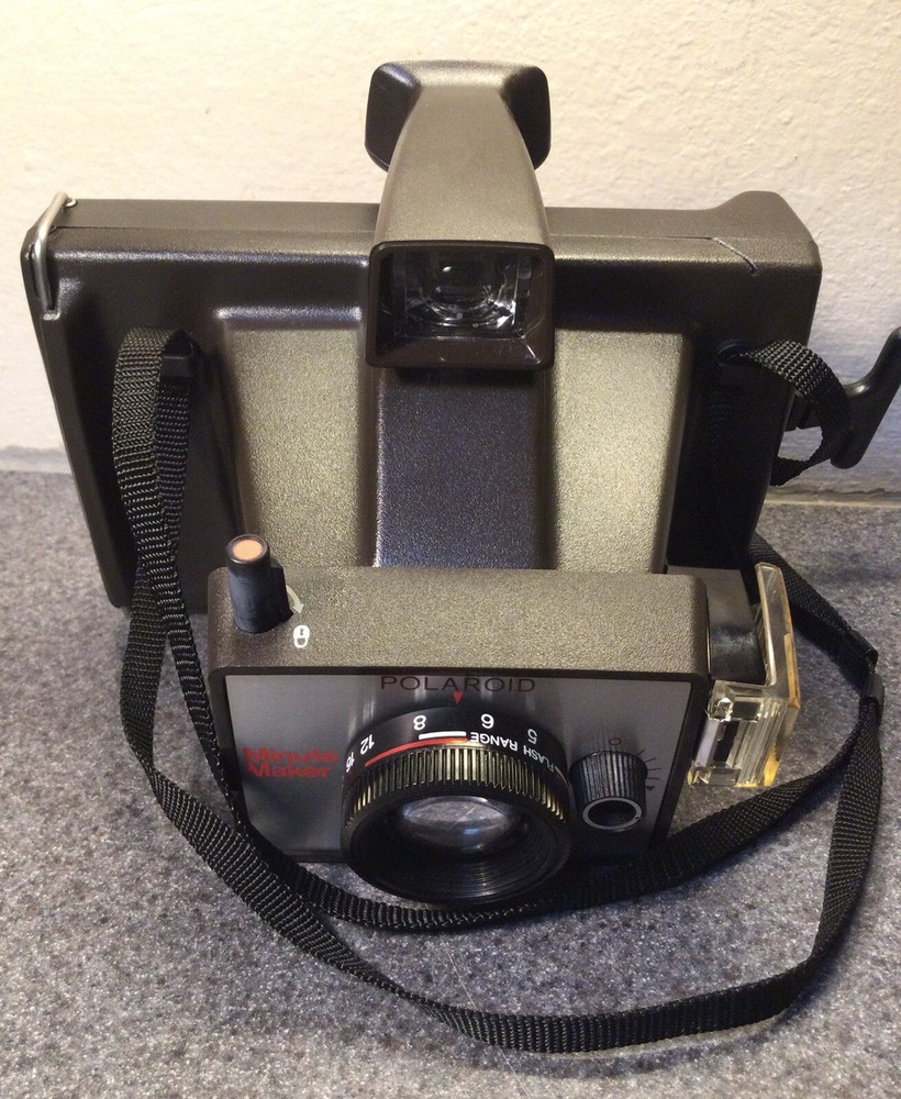 POLAROID MINUTE MAKER LAND CAMERA WITH FLASH CUBES, MANUALS & BOX