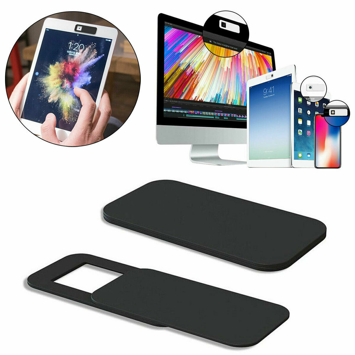 3 PC WebCam Cover Slide Camera Privacy Security Protect For Phone Laptop Table
