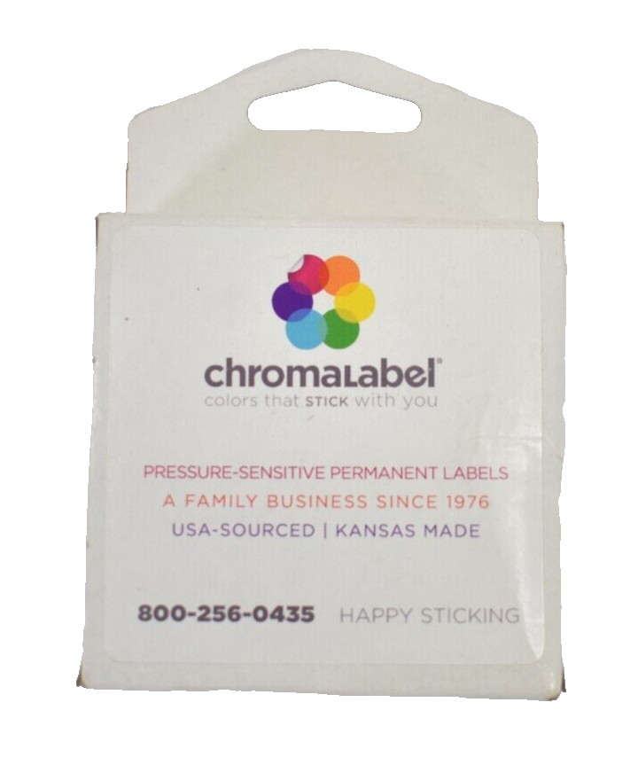 ChromaLabel .25" Fluorescent Orange Sticky Color Coding Dot Stickers 1000 Pack