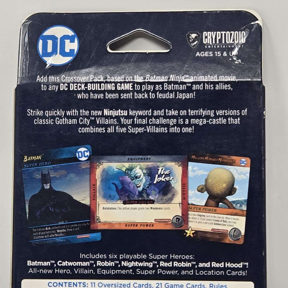 RARE Sealed DC Deck-Building Game Batman Ninja Crossover Pack 8 Cryptozoic