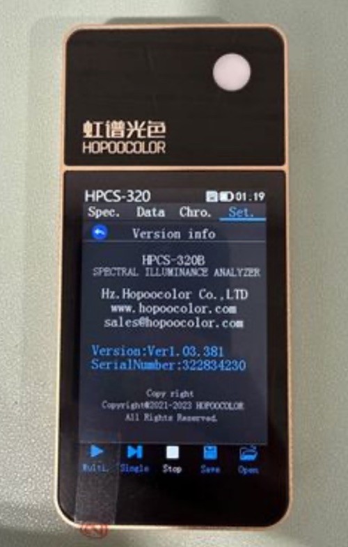 HPCS-320 PORTABLE ILLUMINANCE LIGHT METER ANALYZER LUXMETER SPECTROMETER TOUCH