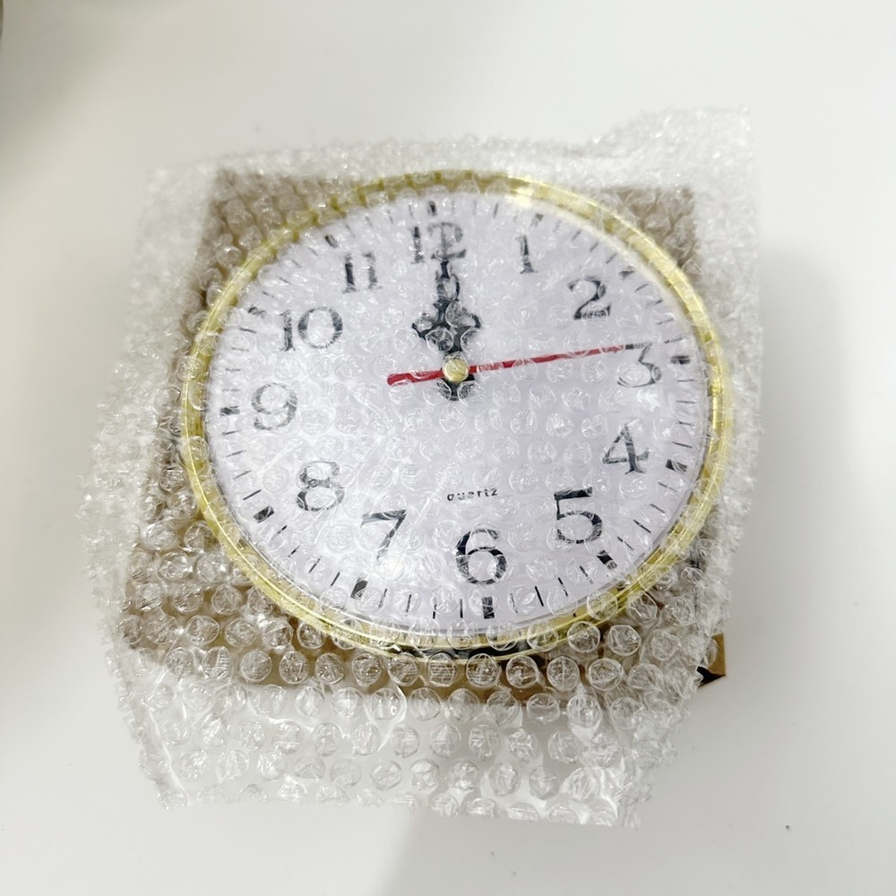 Compact 130MM Quartz Clock Insert with Gold Arabic Numerals DIY or Replacement