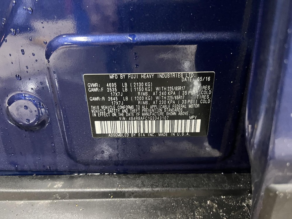 Used Blind Spot Detection System Warning Control Module fits: 2016 Subaru Legacy