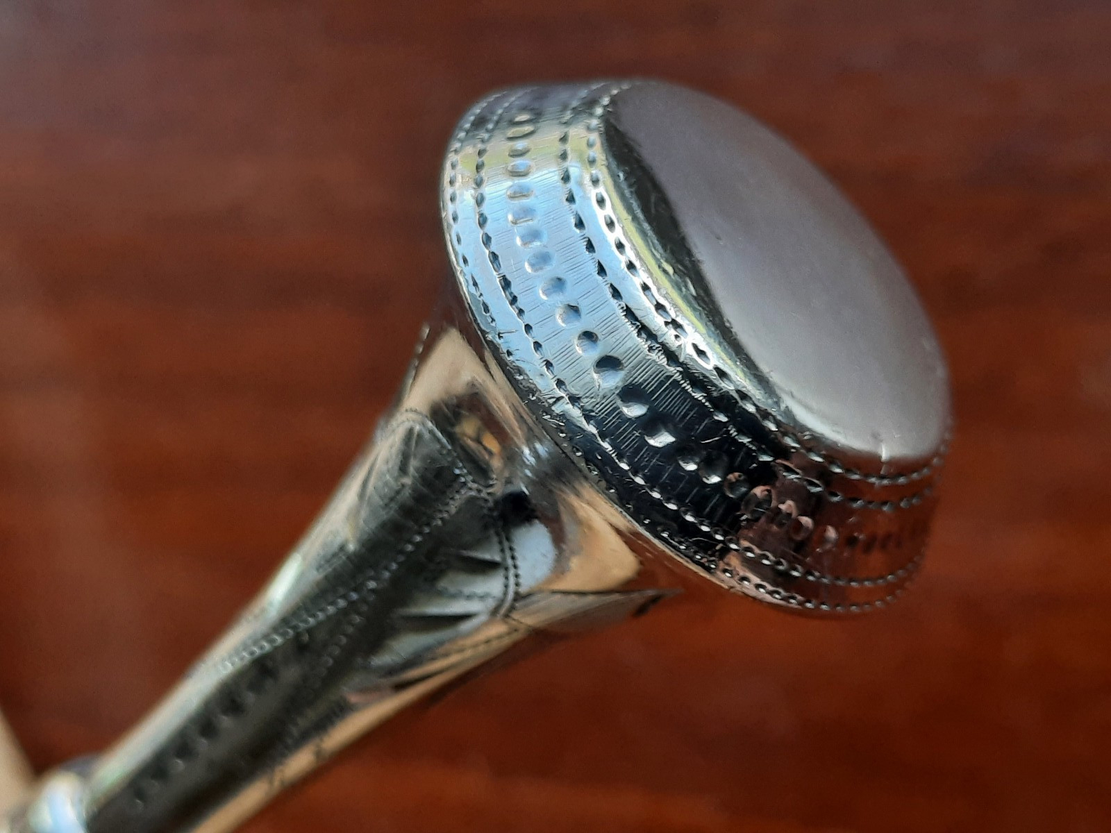 Coin Silver James Bingham Seal Top Macaroni Server, No Mono