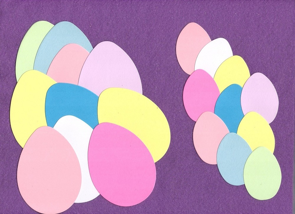EGG die cuts scrapbook cards