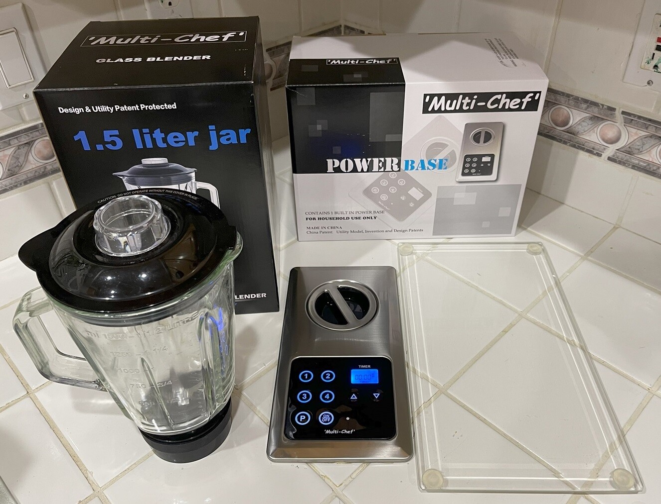 Built-in Blender: (Replaces Nutone Food Center) 1000W + Cover + 6 cup Gl Blender