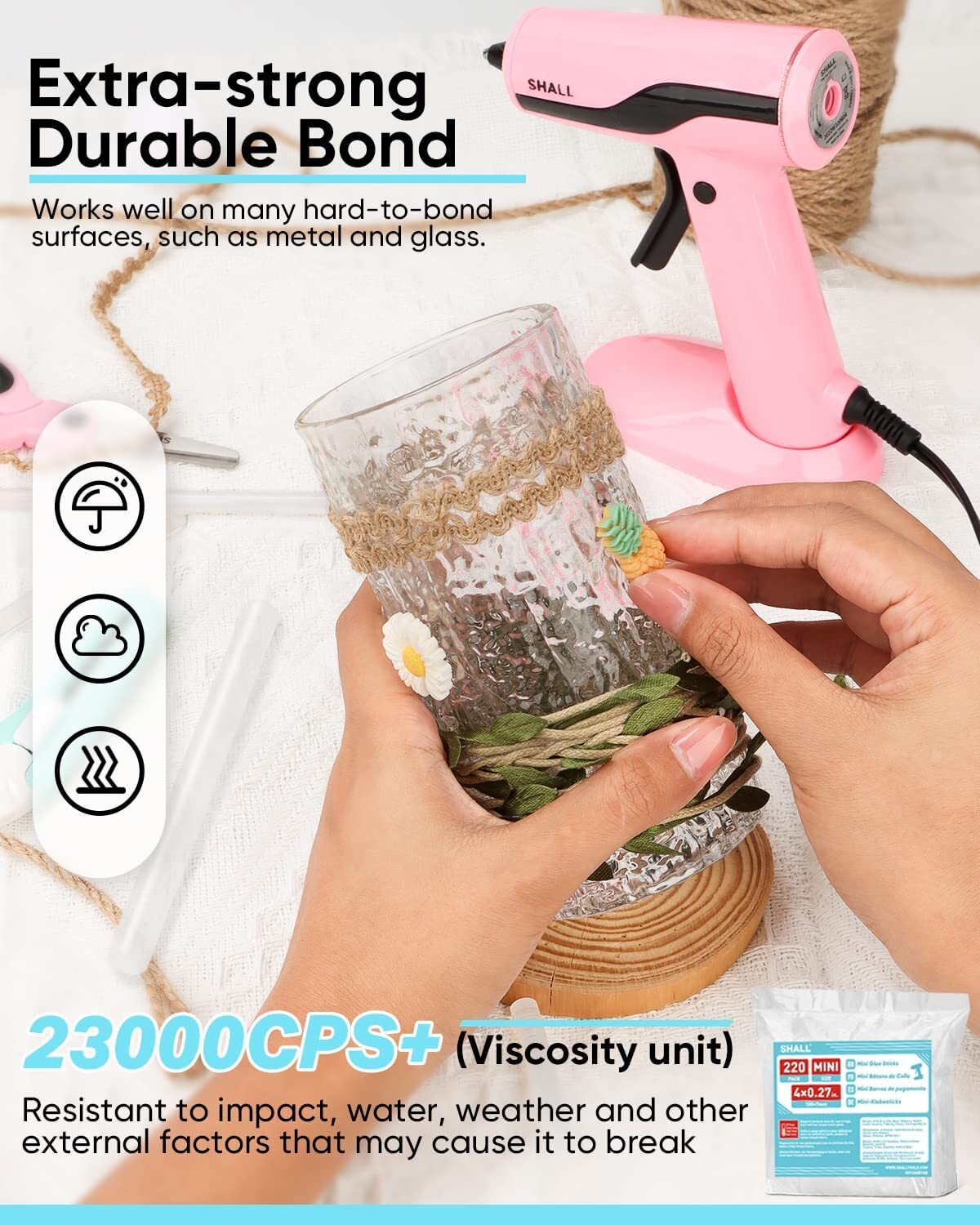 SHALL Hot Melt Glue Gun Stick Mini Clear White DIY Art Craft Wholesale