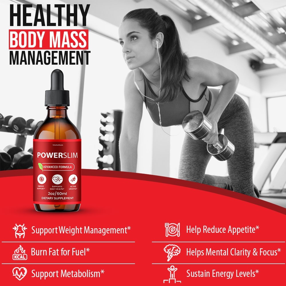 PowerSlim Drops Liquid Supplement, Max Strength, Power Slim Drops (1 Pack)