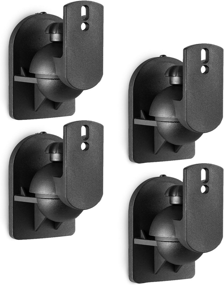 WALI Speaker Wall Mounts, Bookshelf Mount 4 Pack, Black