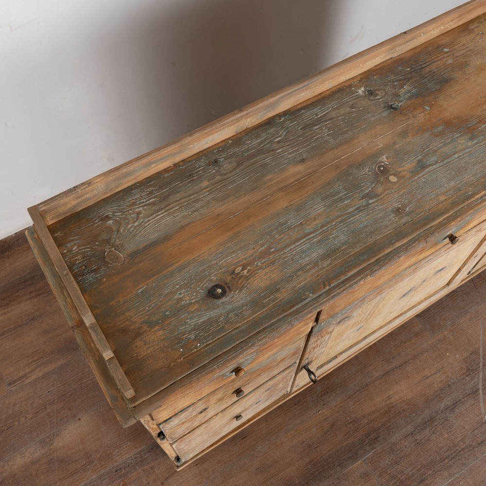 19th Century Swedish Rustic Pine Sideboard Console
